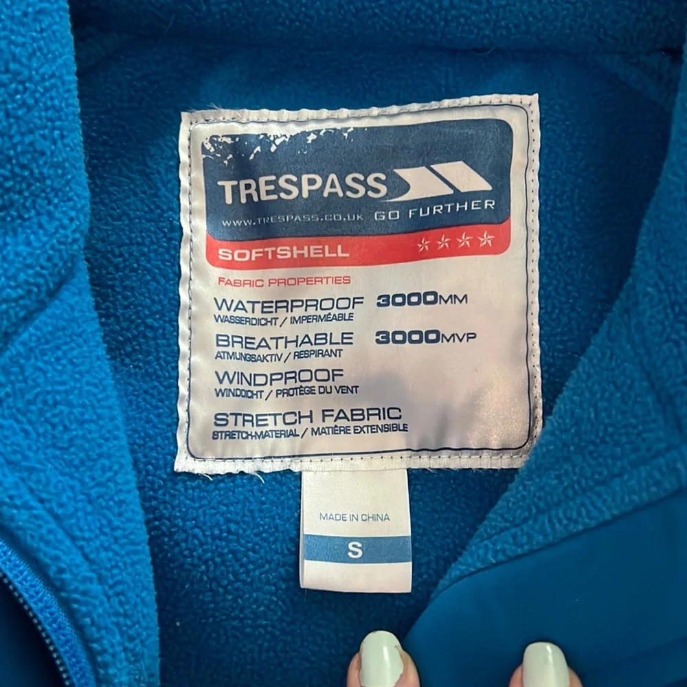 TRESPASS softshell waterproof 3000 blue S